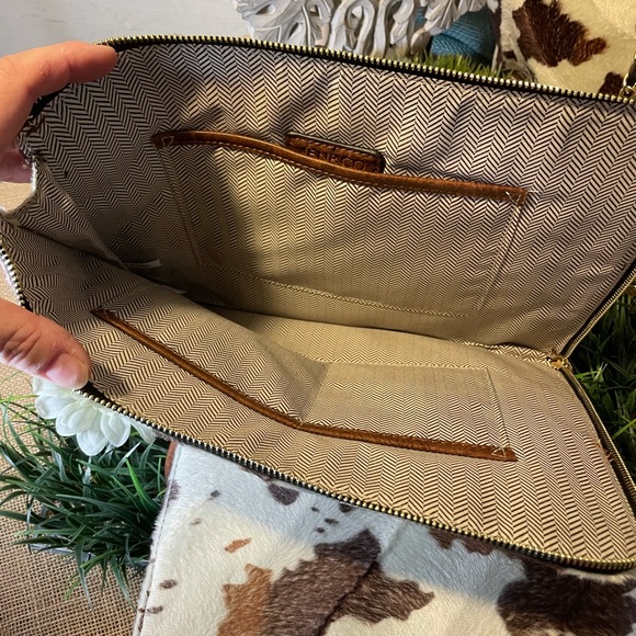 Faux Fur Cow Computer/Table Sleeve 13” or 11” - Picture 2 of 14